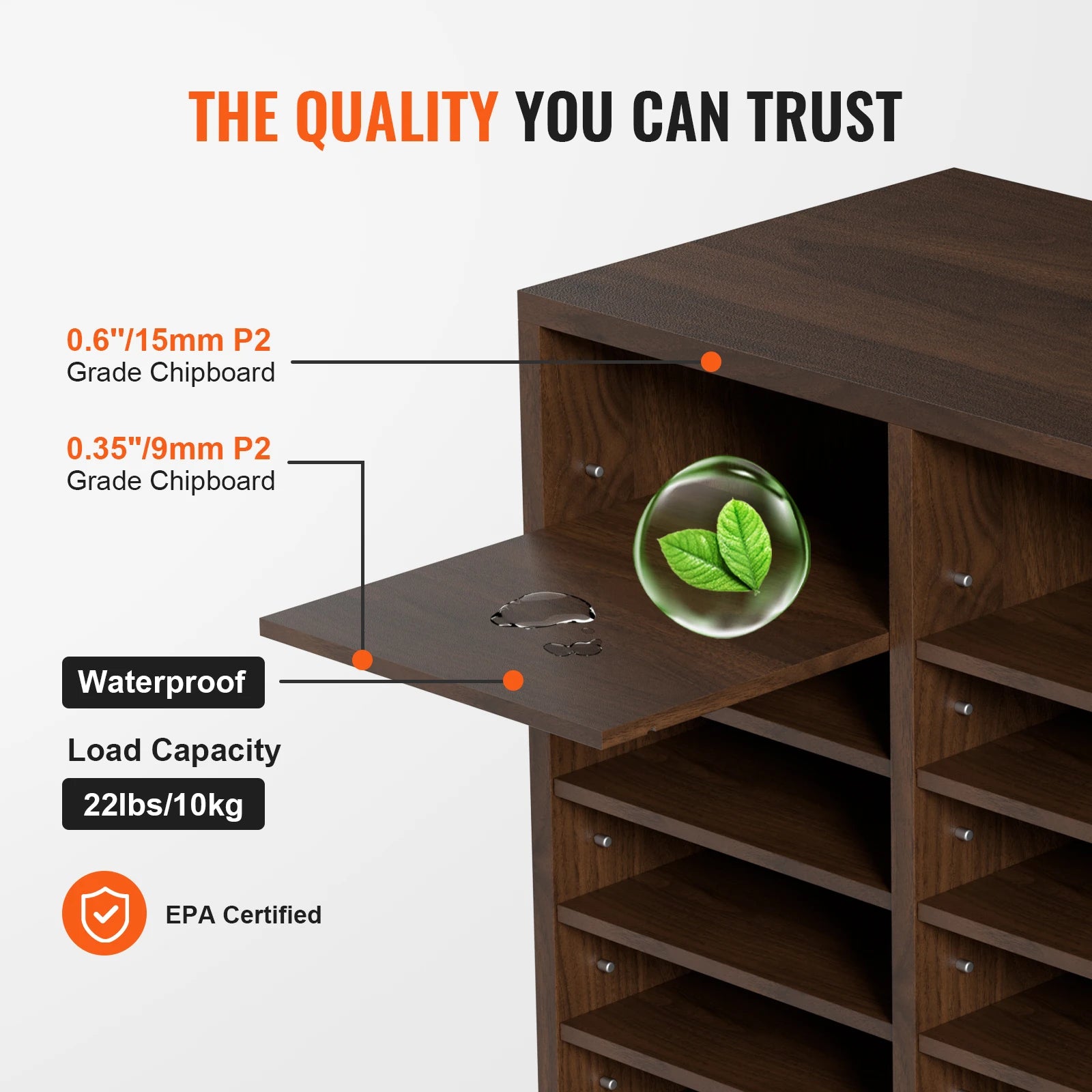 Literature Organizers 5/12/24/36 Compartments Office Mailbox w/ Adjustable Shelves