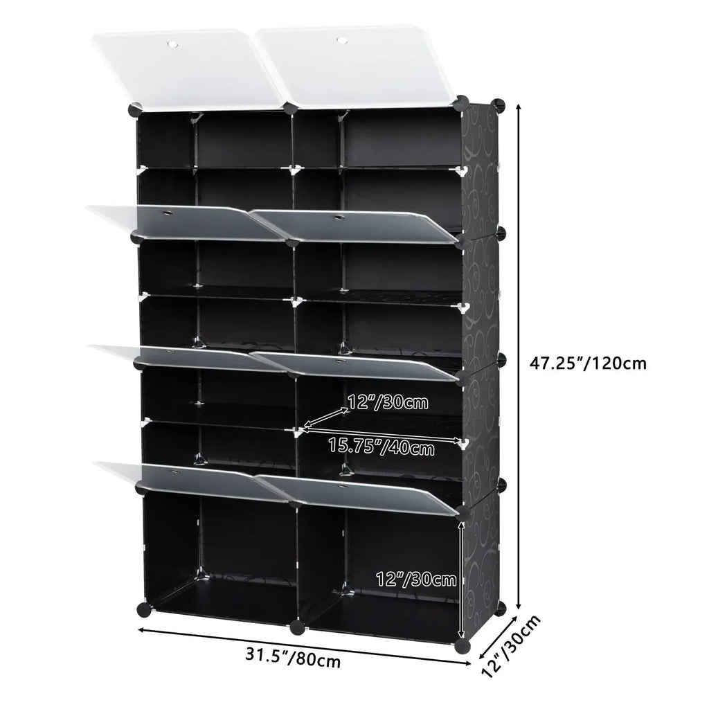 7-Tier Portable 28 Pair Shoe Rack Organizer