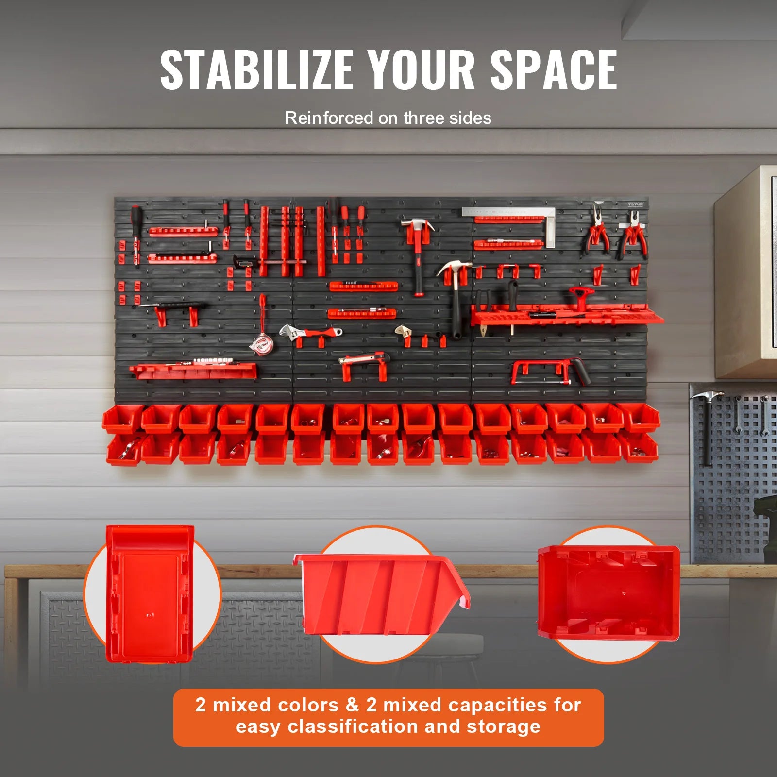 SucceBuy Wall Mounted Storage Bins