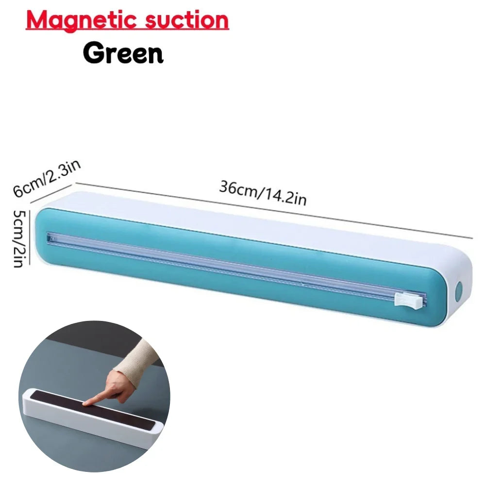 Foil and Plastic Wrap Organizer Refillable Food Cling Film Dispenser