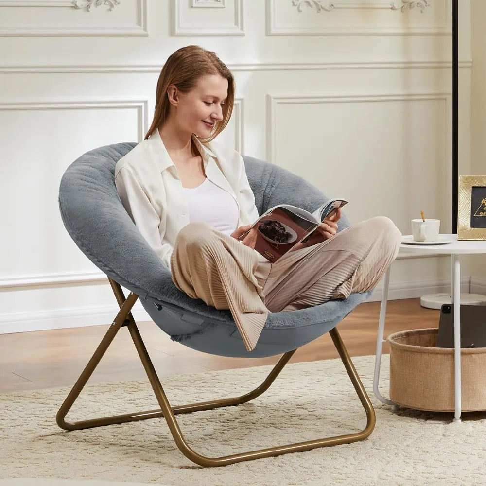 Cozy Faux Fur Soft Lounge Cute Folding