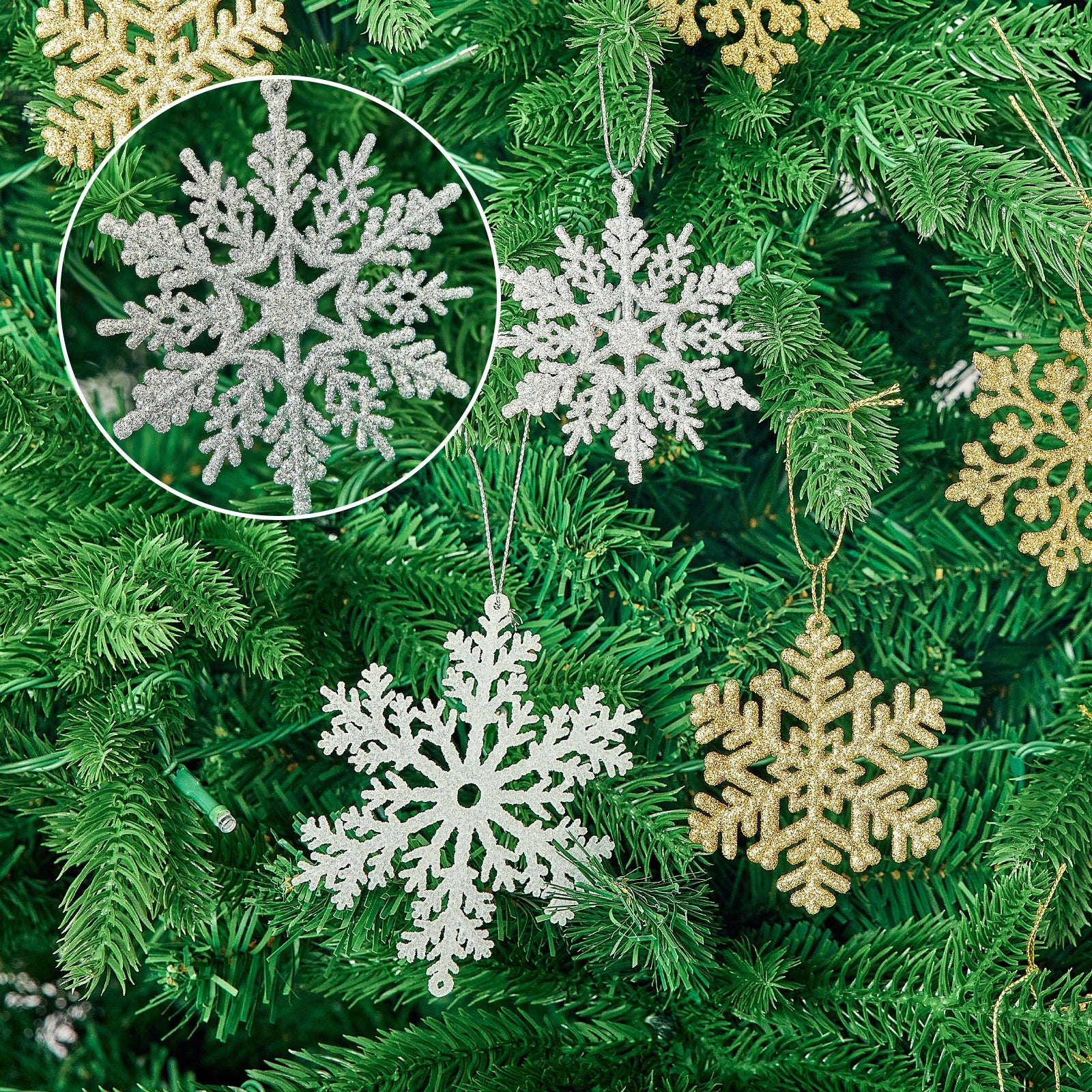 48pcs Snowflakes-Christmas Tree Decoration