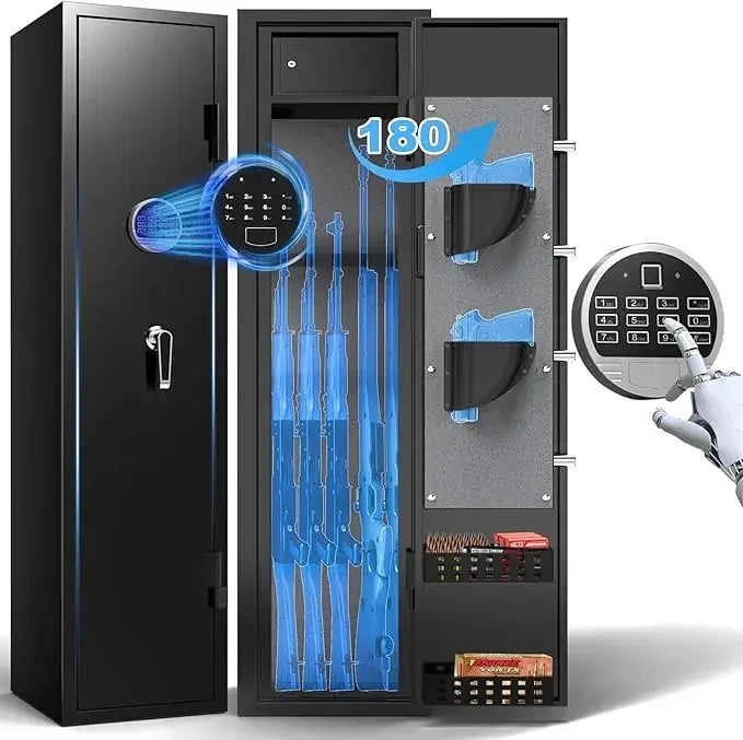 5-Gun Capacity Safe with Drawer And Removable Shelf