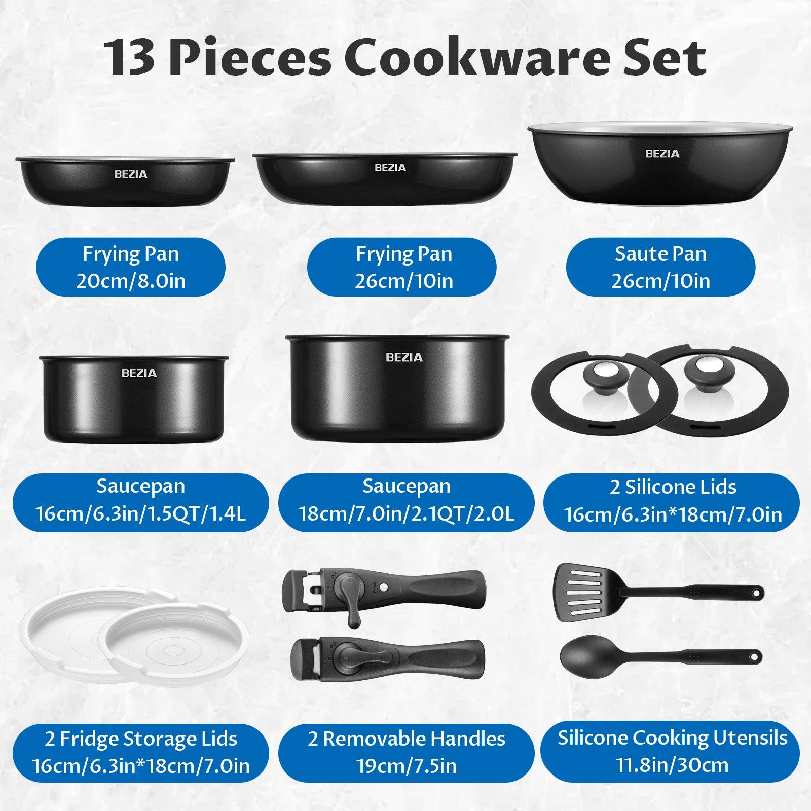 Induction Cookware with Healthy Ceramic Coating, Nonstick Pots and Pans Set