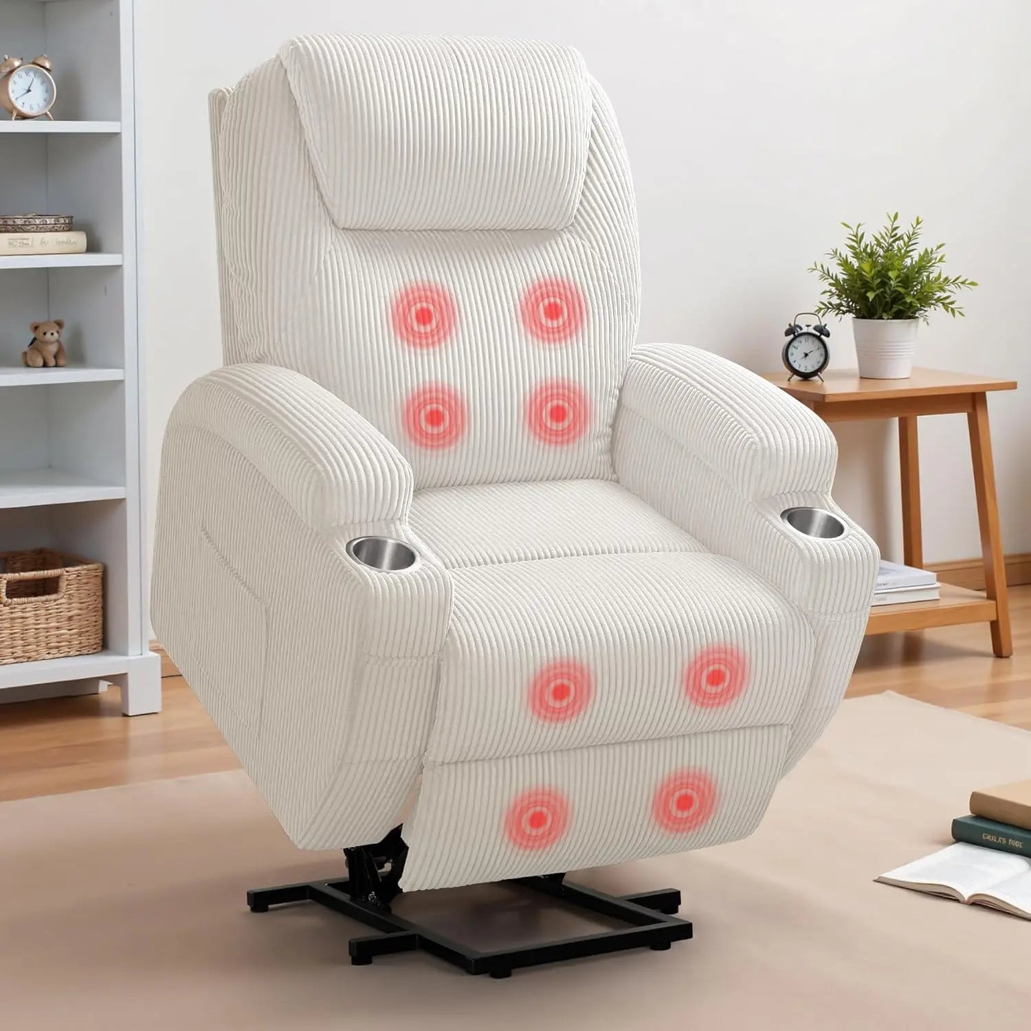 Power Lift Recliner Chair PU Leather with Massage