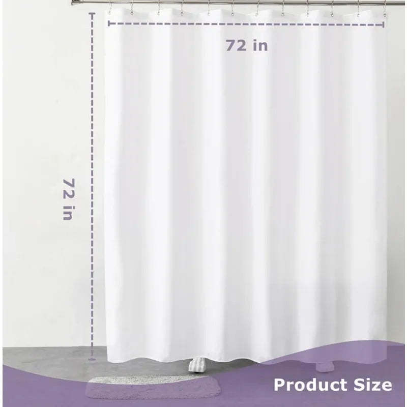 Waterproof Fabric Shower Curtain Liner with 6 Magnets,Soft Cloth & Light-Weight