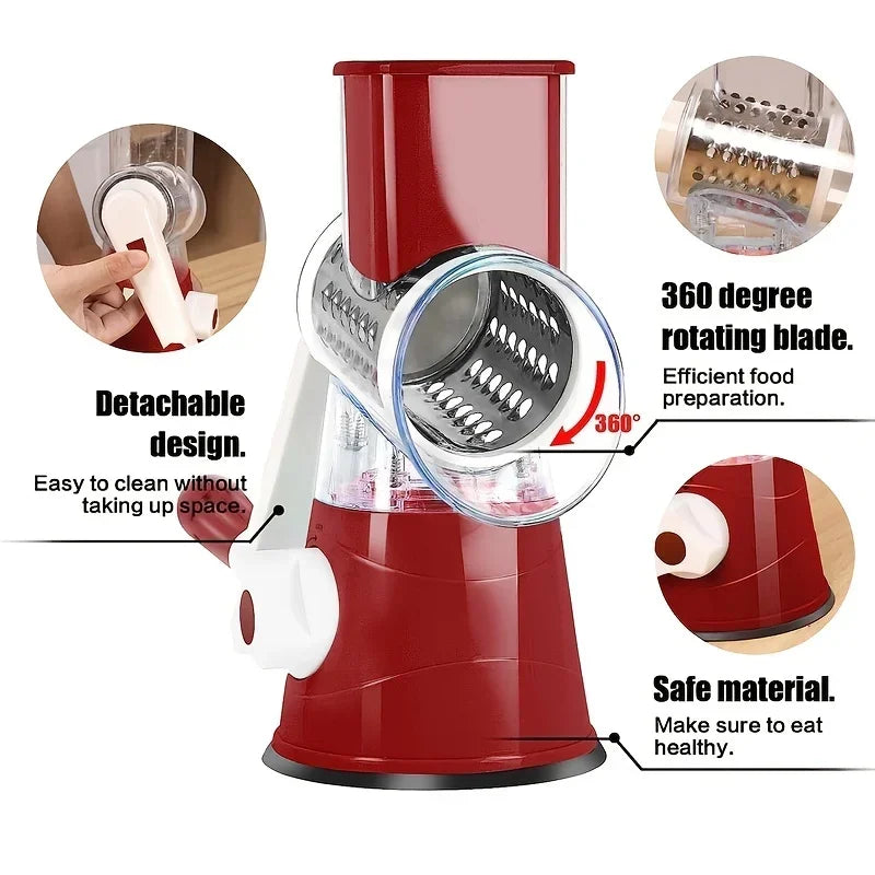 Vegetable Cutter & Slicer Manual Kitchen Cheese Chopper Machine