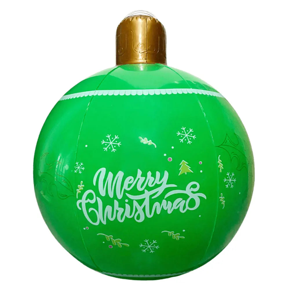 24 Inch Giant Inflatable Christmas Ball Large Outdoor Decorated