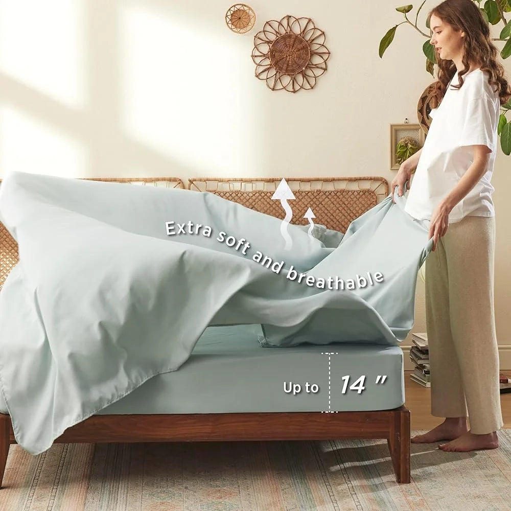 Queen Floral Comforter Set Botanical Flowers Pillows Fitted Flat Sheet Cozy Elegant