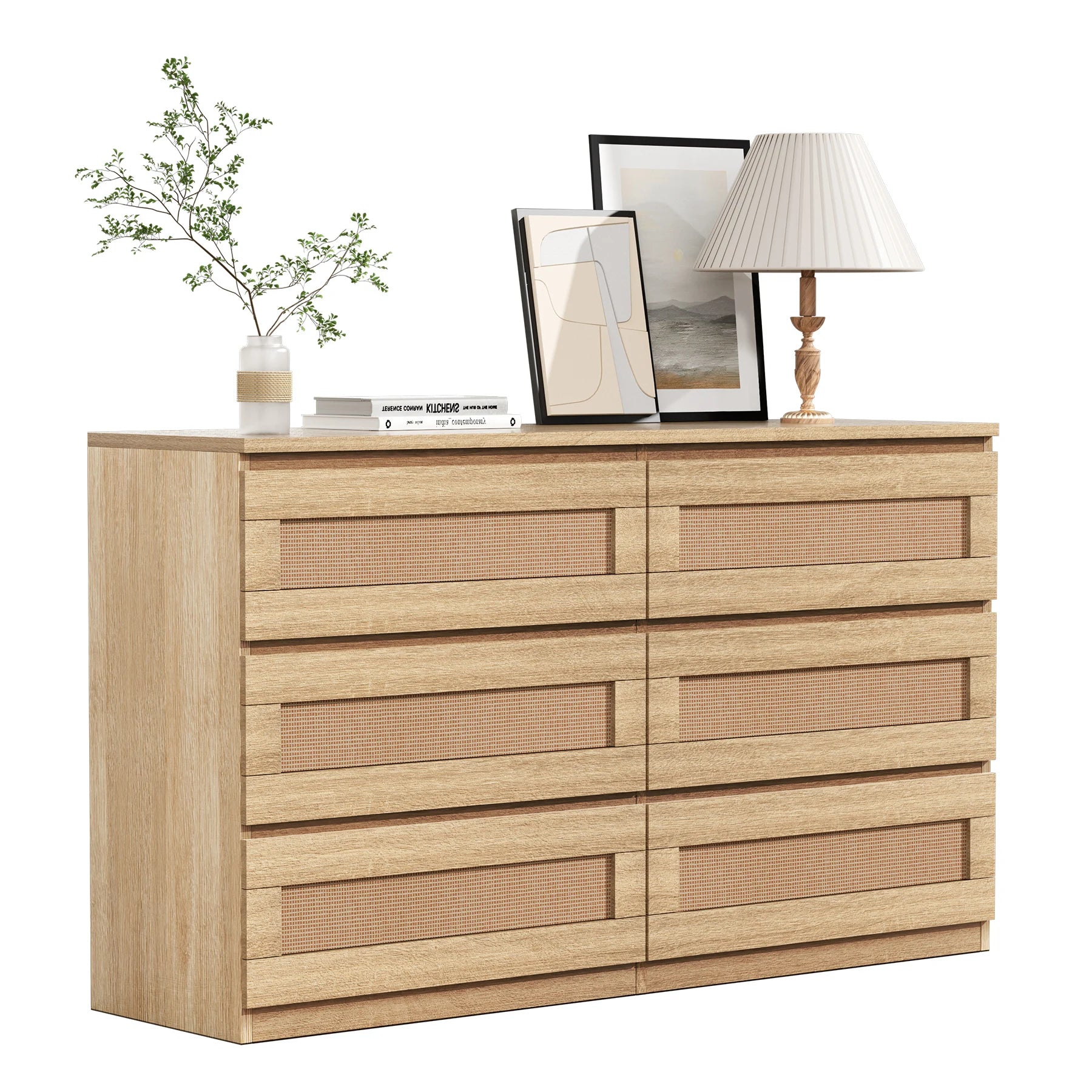 Modern Wide Chest of Drawers with Anti-Tip Kit