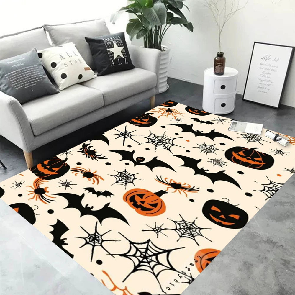 Terrifying Halloween Pumpkin Lantern Carpet Small Rugs